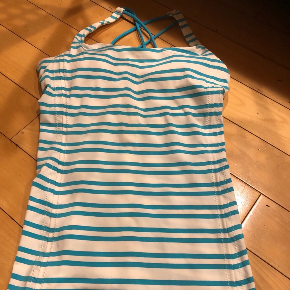 Lululemon Blue and white tank top